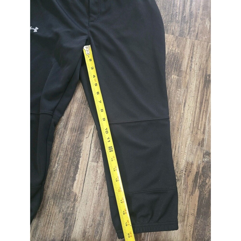 Adult Small Under Armour Softball Pants Black Fitted Elastic Cuffs - Picture 4 of 7